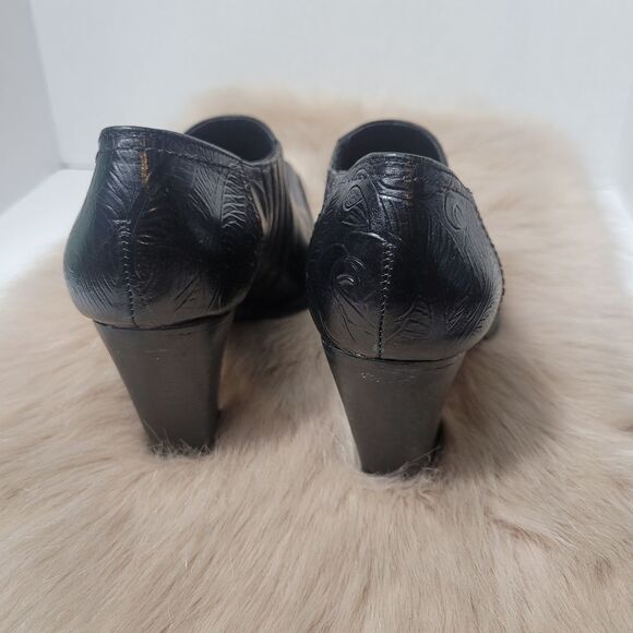 Antonio Melani Leather Heel Western Ankle Boot Size 6.5 - Picture 4 of 10